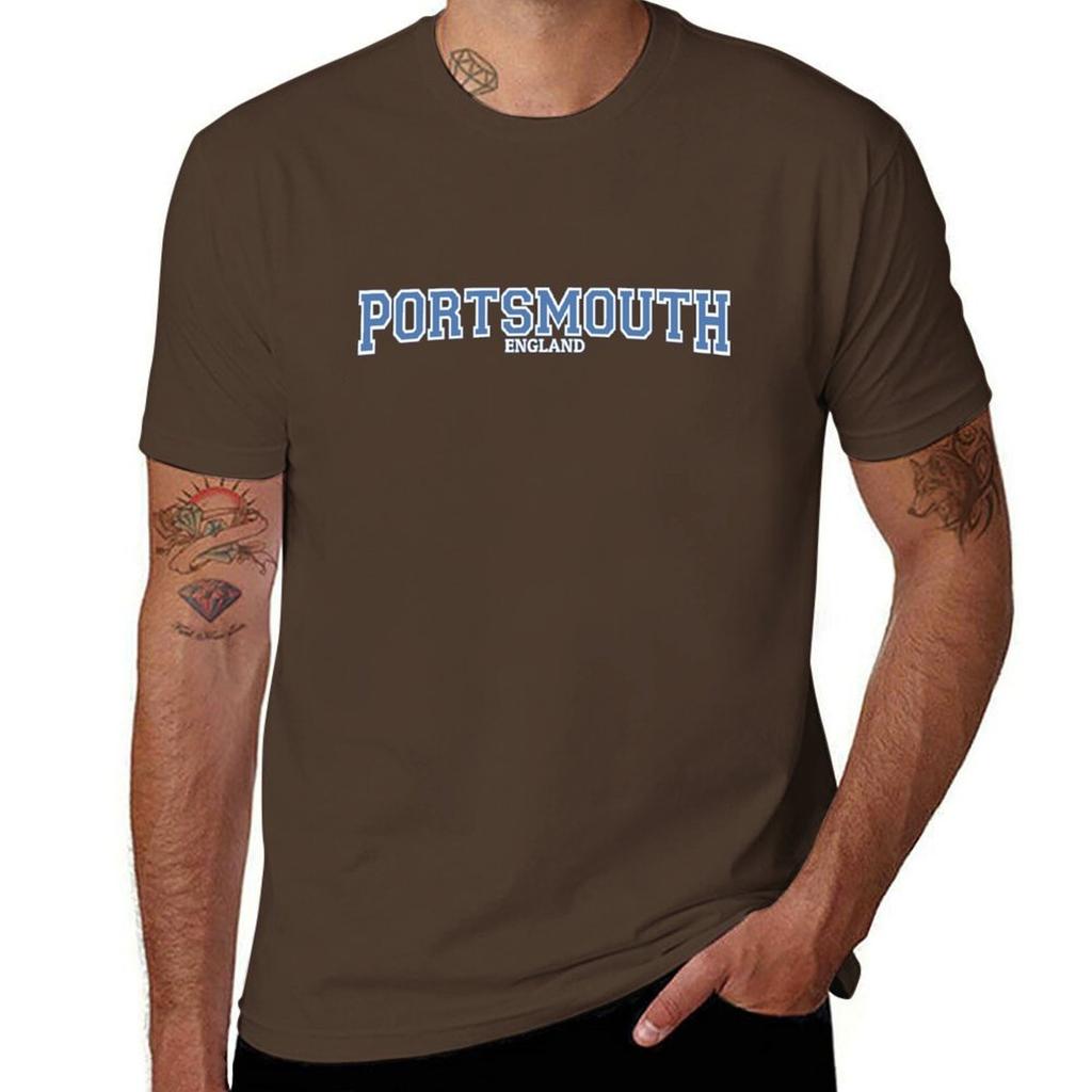 Portsmouth England Tshirt tees Short sleeve tee vintage clothes Aesthetic clothing Tshirts for men cotton