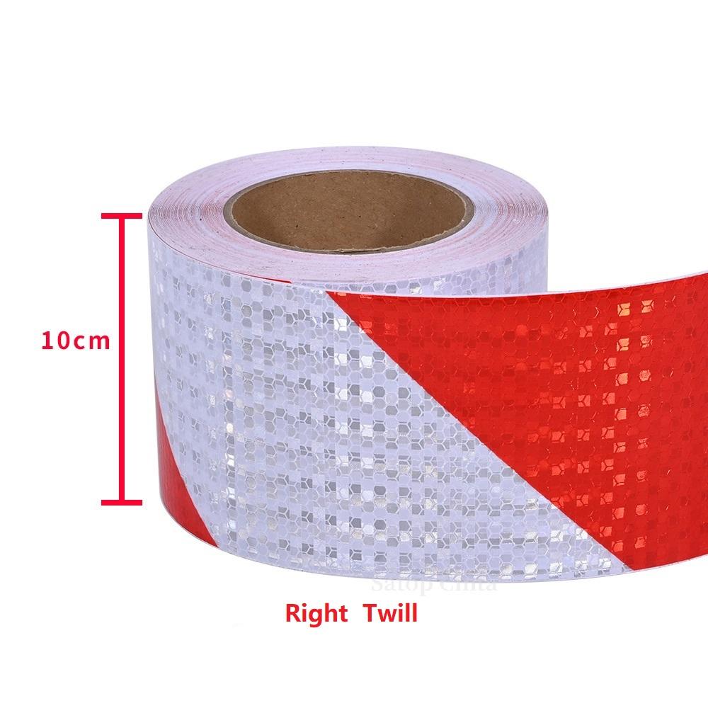 DIY 10CM*1M High Visibility Twill Reflective Tape Strip Self Adhesive Waterproof Warning Safety Reflector Sticker For Motorcycle