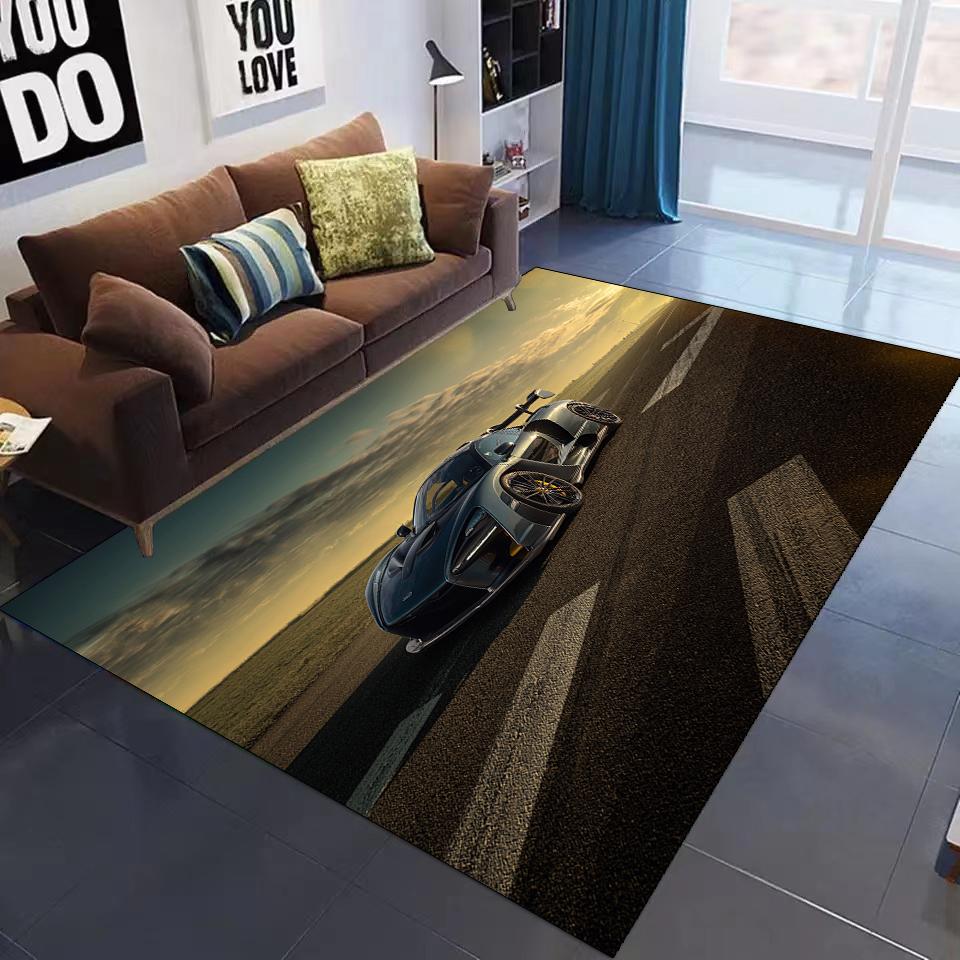 Ковер для спальни, детской комнаты, коврик с принтом автомобиля, гостиная, большой размер, современный домашний декор, роскошный, крутой, мягкий, игровой, нескользящий коврик