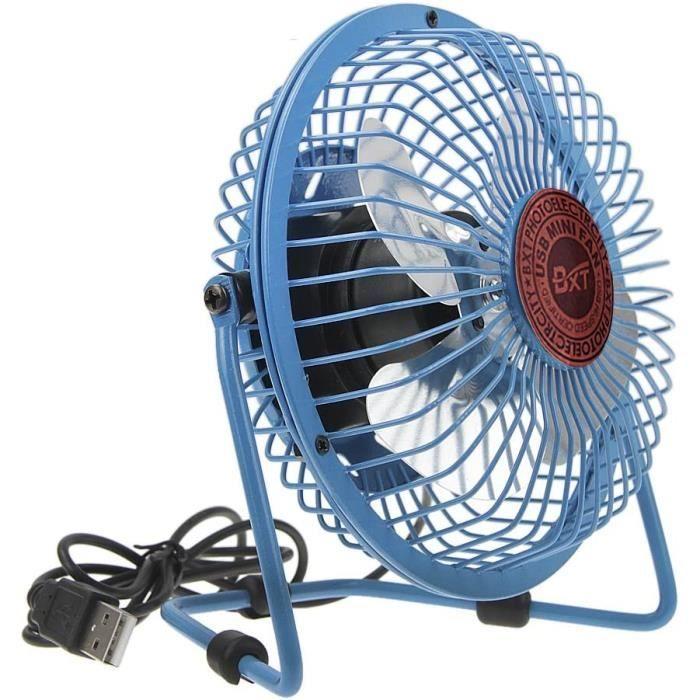 4" Mini Ventilateur USB Portable en Fer Rétro Fan Ventilo Table Léger Ventilator de Bureau Ventilatore Puissant et [305]