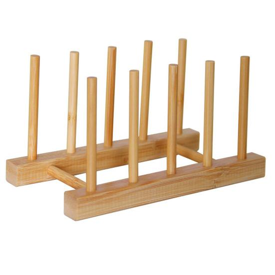 Кухонная полка для хранения, бамбуковая противоскользящая пластина, крышка кастрюли, миска для посуды, держатель для сушки, разделочная доска, дренажная подставка