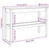 Console Table Wax Brown 110 x 40 x 75 cm Solid Pine Wood