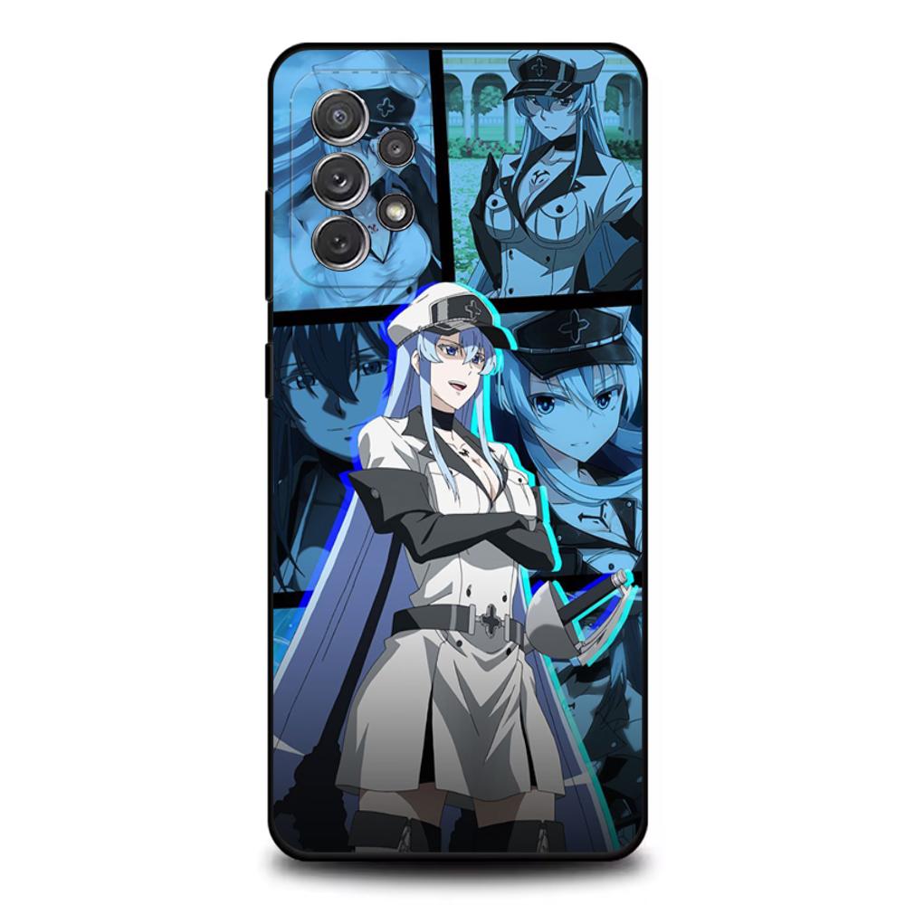 Akame ga KILL Крутой Аниме Чехол для Телефона Для Samsung S25,S24,S21,S22,S23,S30,Ultra,S20,Plus,Fe,Lite,Note,10,9,5G Черный Чехол