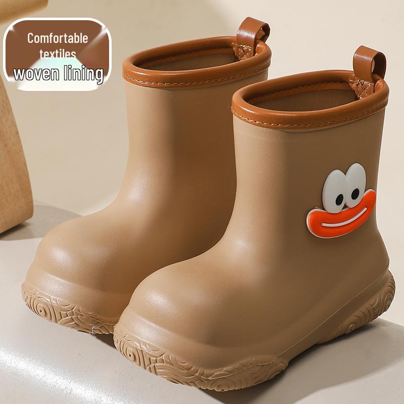 Детские непромокаемые сапоги Dopamine для мальчиков и девочек - Нескользящие, с подкладкой из ЭВА-флиса, Съемные, для детского сада и школы