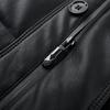Men's Leather Leather Jacket Large Size Dad's Thickened Down Jacket Men's Loose Jacket Medium and Long
