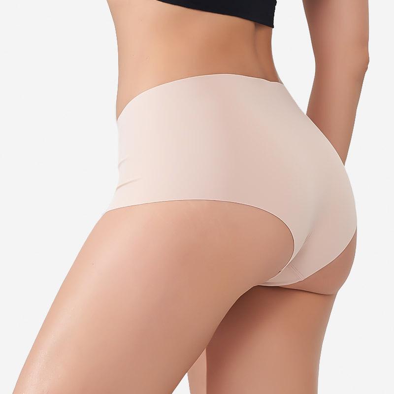Сшитое женское нижнее белье бесшовное голый лед шелк дышащие трусы низкая талия сексуальные стринги