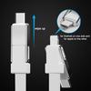 Магнитный брелок 3 в 1, кабель для зарядки данных Micro USB Type-C для iPhone Android