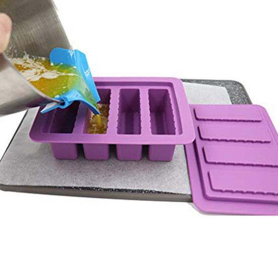 Силиконовая форма для масла с крышкой, пищевая антипригарная форма для шоколада и трав