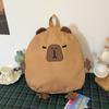Школьная сумка Capibala Plush Capybara Bag Повседневная универсальная меховая сумка Рюкзак большой вместимости Школьная сумка Mochila
