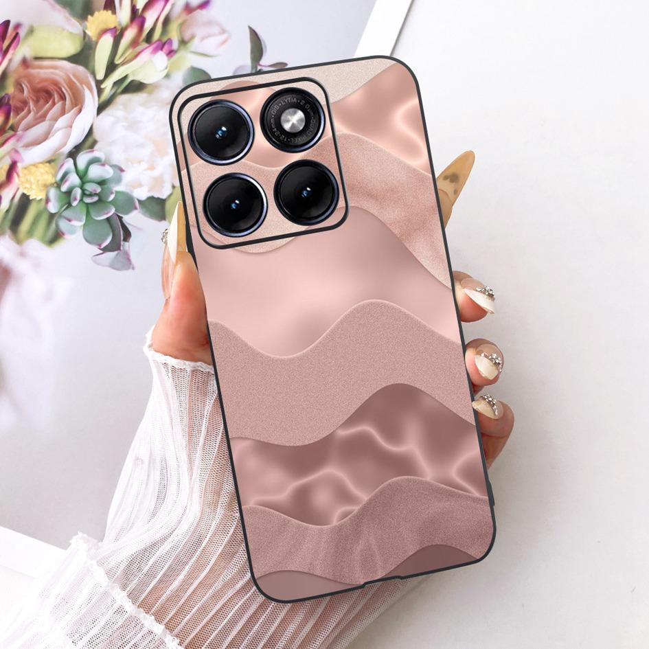 For Funda Motorola Edge 70 Fusion 2026 Phone Case New Fashion Flower Bow Soft Black Silicone Cover For Moto Edge 70Fusion+ Cases