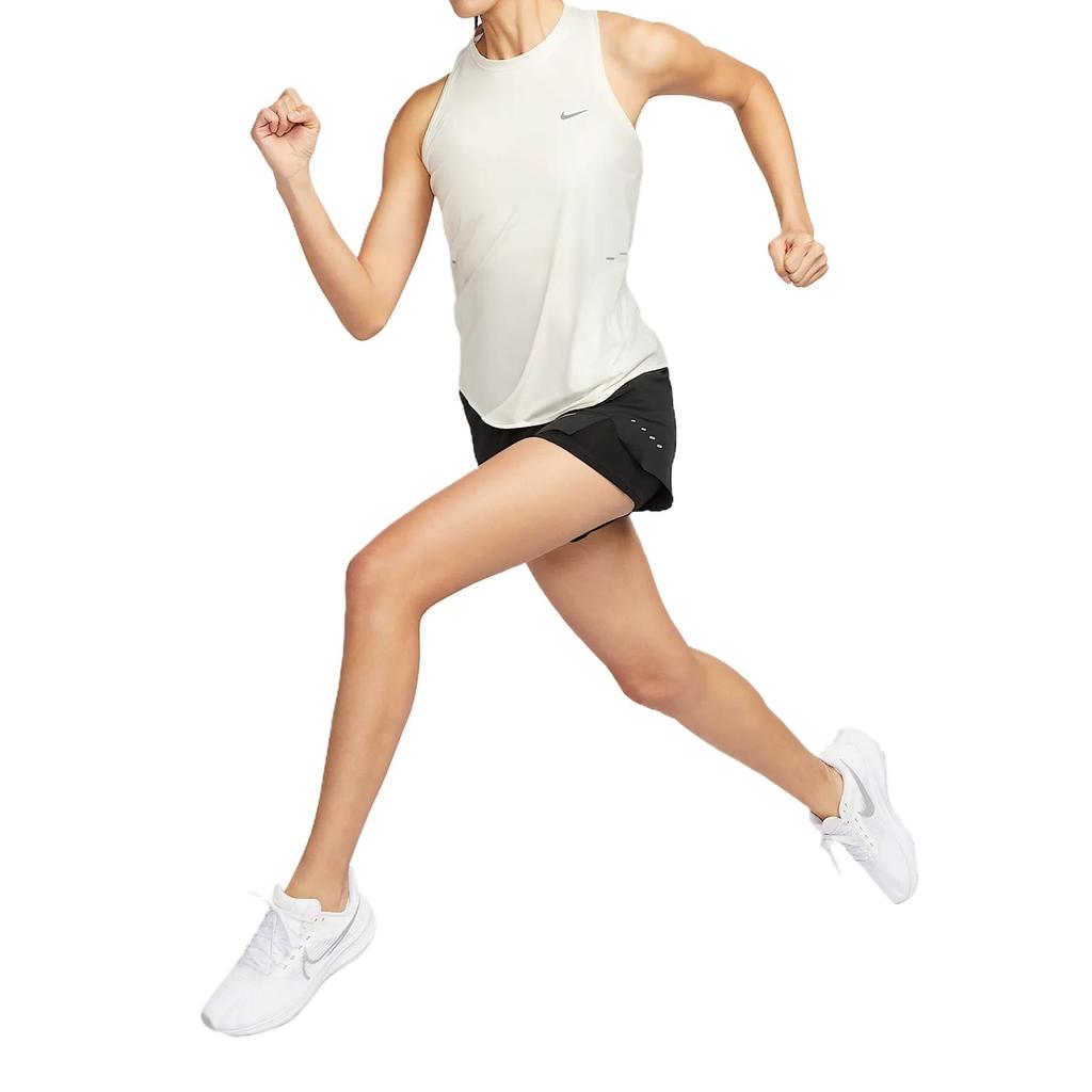 Nike Dri-Fit Swoosh Круглый вырез Приталенный крой Удобный Однотонный Жилет Женские топы Молочно-белый HQ0621133
