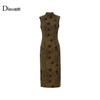 Ditto Retro Printed Cheongsam Women's Long Dress