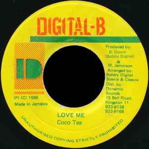 7-дюймовая пластинка COCOA TEA - Love Me NONE Digital-B 1988 Ямайка Регги, Ска и Даб Б/У