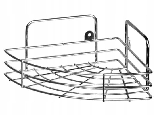 Corner bathroom shelf for shower, chrome, 1 level