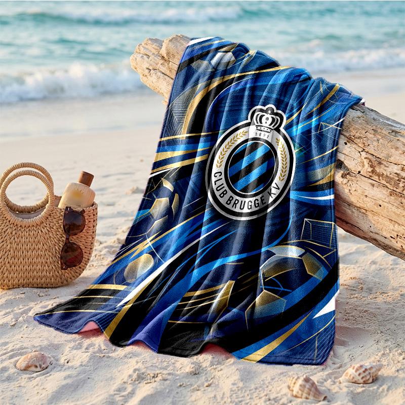 Club Brugge FC Print Microfiber Beach Towel Quick Dry Absorbent Large Towel For Beach Swimming Travel
