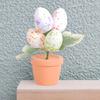 Easter Egg Bonsai Colorful Simulated Easter Egg Potted Plant DIY Foam Bunny Eggs for Home Party Decoration