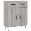 VidaXL Buffet sonoma gris 69,5x34x90 cm bois d'ingénierie 827978