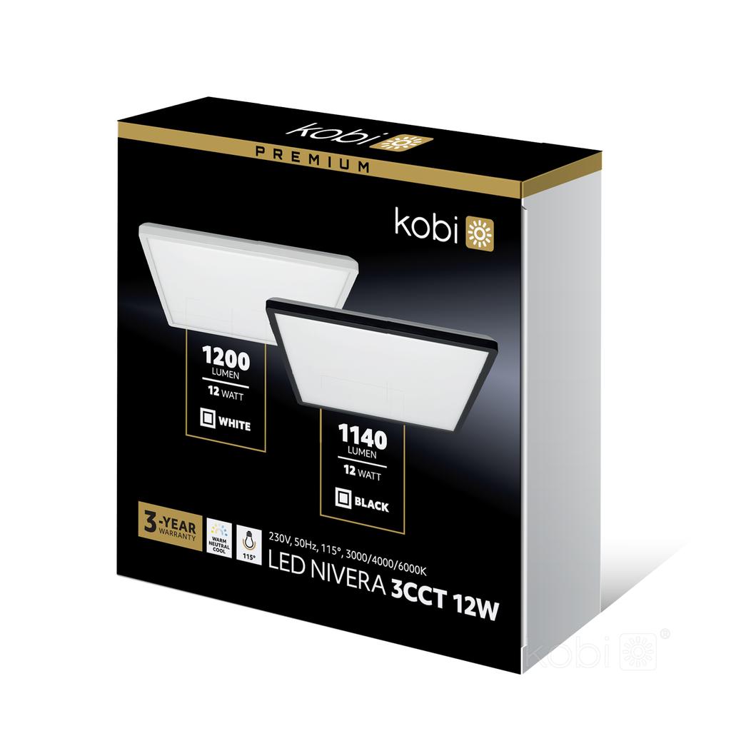 LED ceiling lamp 12W 3CCT IP54 white