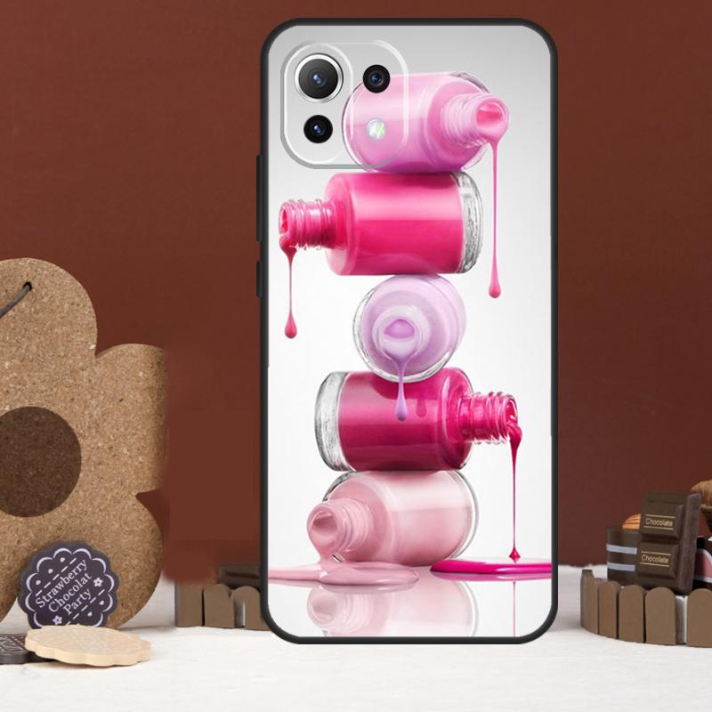 Красивый Чехол-Футляр Цвета Эмали для Лак для Ногтей Для Xiaomi 15 14 Ultra 13T 14T 15T 17 Pro Max POCO X7 Pro X5 X6 F5 F6 F7 F8 Ultra Чехол