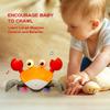 Детская музыкальная игрушка-краб со светодиодной подсветкой, интерактивная развивающая игрушка для малышей, автоматически избегающая препятствия