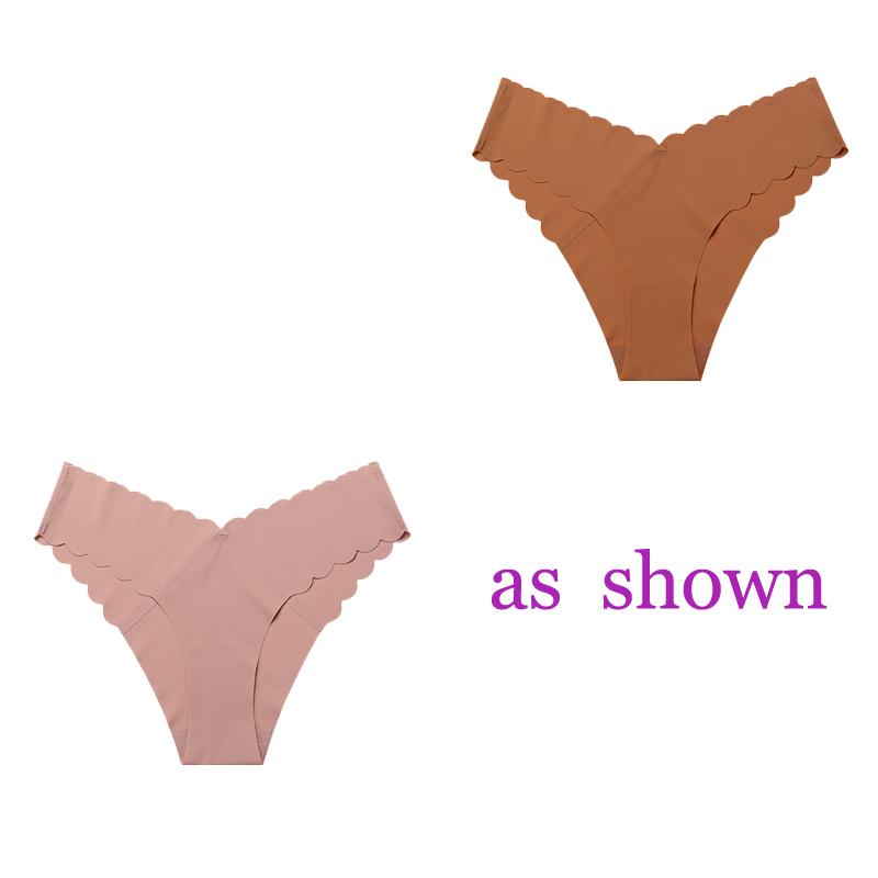 TERMEZY 2 шт./лот, женские сексуальные трусики из ледяного шелка, эластичное нижнее белье с низкой посадкой, женское нижнее белье, стринги, удобные стринги с волнистым краем, нижнее белье