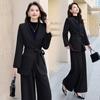 Suit Suit for Women, Autumn New Temperament, Goddess Style Professional Wide-leg Pants Two-piece Set