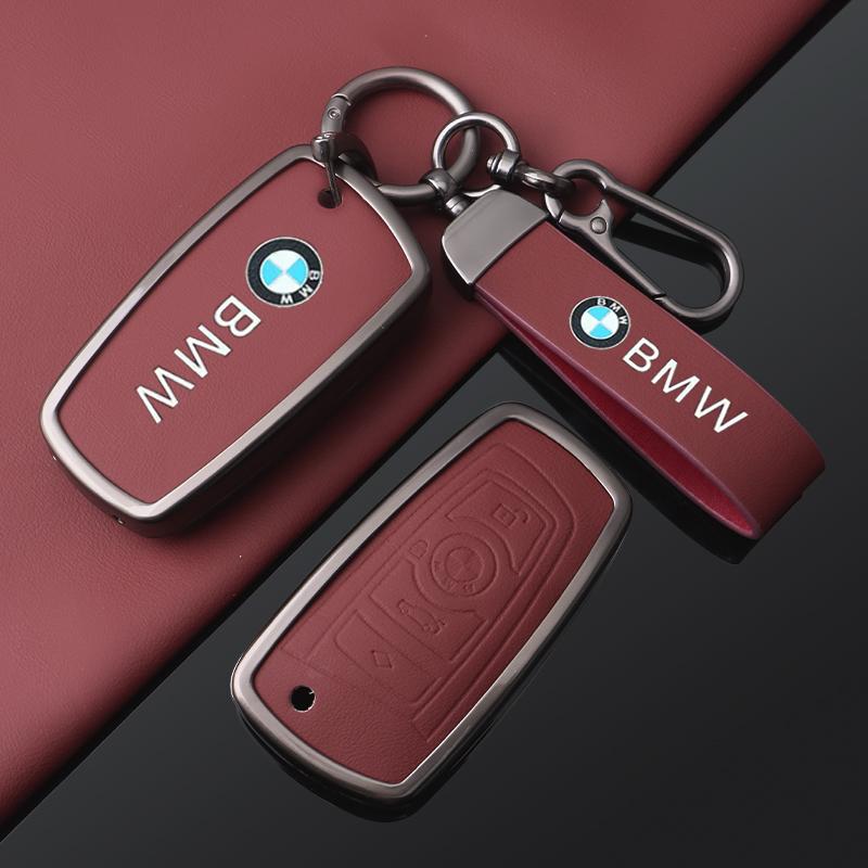 BBKT7 Zinc Alloy Leather Car Key Case Cover Shell For BMW F 3 5 7 Series X3 X5 F10 F20 F30 F40 E90 E92 E93 CAS4 FEM EWS5 Sticker