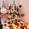 20 светодиодных гирлянд из красных ягод и шишек, рождественские украшения для дома, гирлянда для домашнего декора