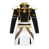 Kids Girls Demon Costume Stand Collar Coat T-shirt Shorts Set Children Printed Design Cosplay Performances Costumes