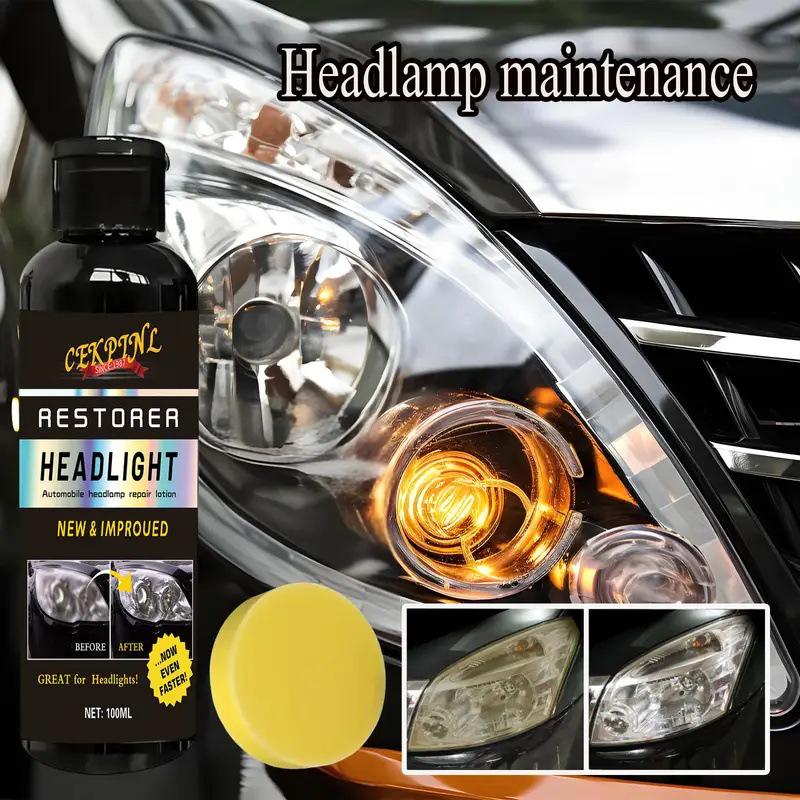 CEKPINL Car Headlight Cleaner: Repairs, Removes Scratches, and Brightens Headlights with PE Material.