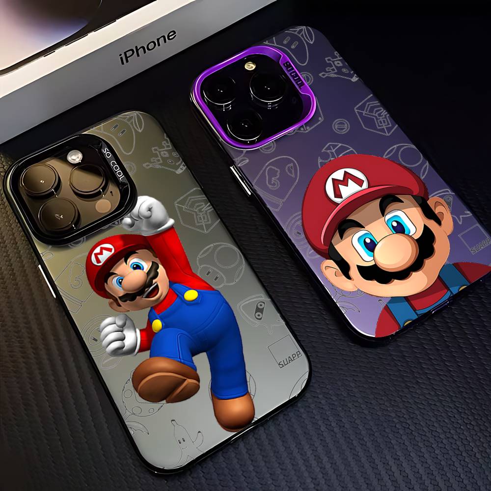 M-Marios Phone Case For IPhone 17 16 15 14 13 12 11 Pro Max X XR XSMAX 8 7 Plus Candy Matte Shockproof Back Cover