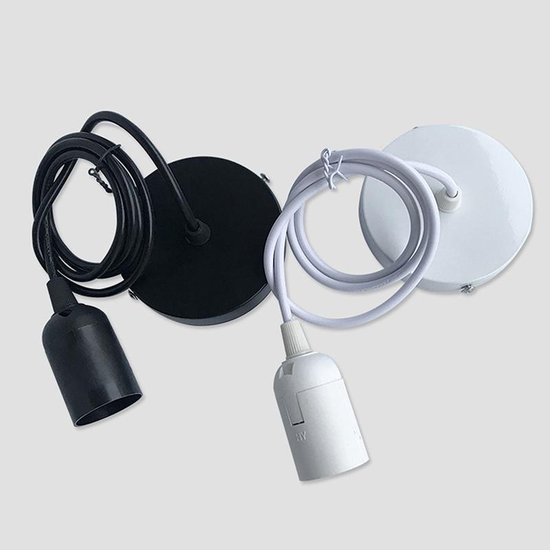 Патрон для подвесной лампы E27 с подвесным проводом 0,5/0,8/1/1,2/1,5/2 м, основание потолочной лампы для бытовой подвесной лампы, люстры