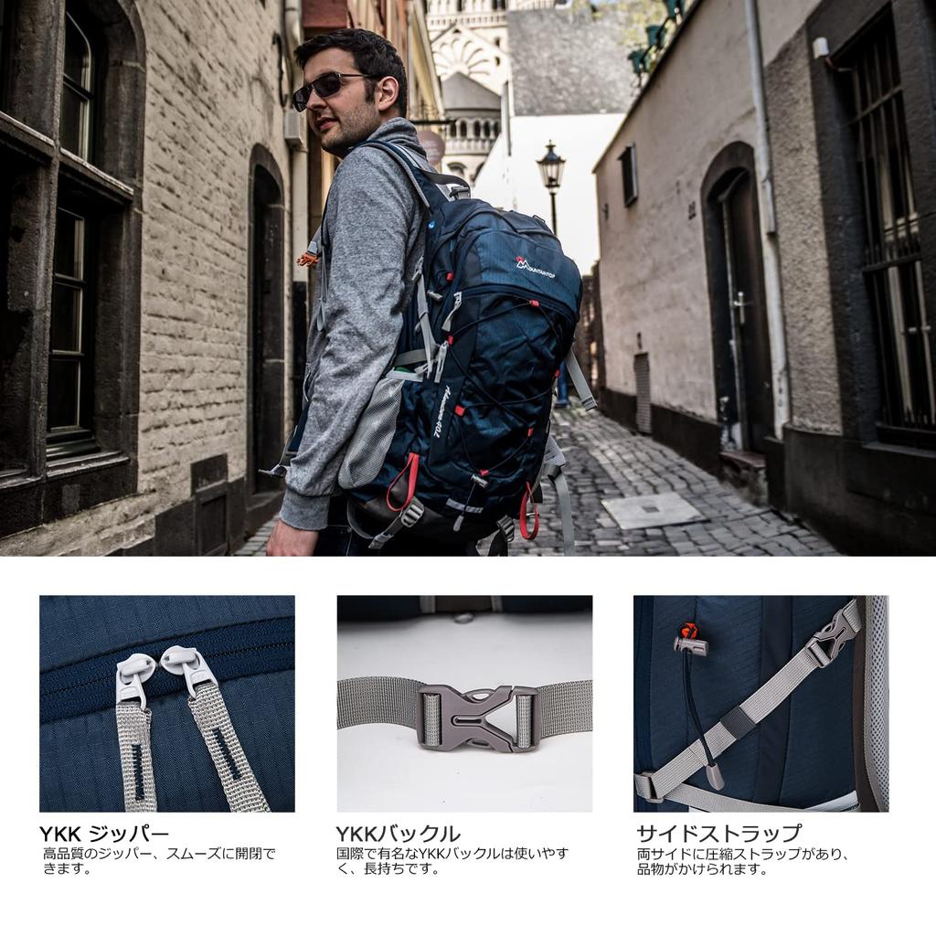 Mountaintop Backpack 40L Rucksack Climbing Rack Outdoor Travel Bag Rucksack Waterproof Lightweight Rain Cover Included