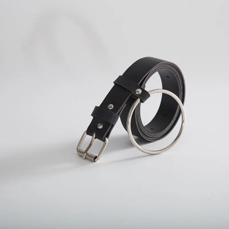 Модный и простой женский ремень с круглой пряжкой, ремень для украшения пальто и свитера, модный ремень для платья, подарок