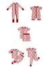 Qingli  No Moq Custom Cute Pink Girl Baby Rompers Jumpsuit Zippy Christmas Pajama Romper With Two Way Zipper