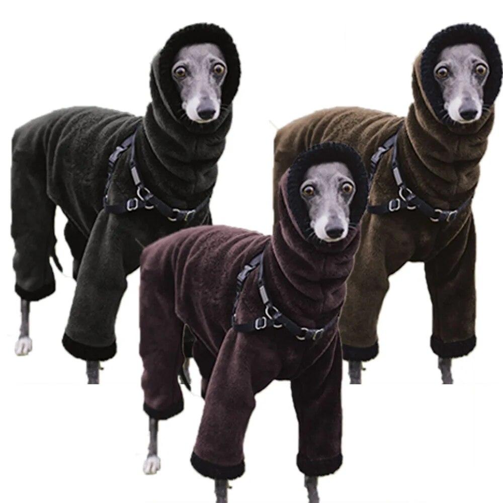 Водолазка, одежда для домашних животных, куртка для собак среднего и большого размера, пальто для борзых, толстая теплая одежда для уиппетов, зимние свитера для собак с четырьмя лапами
