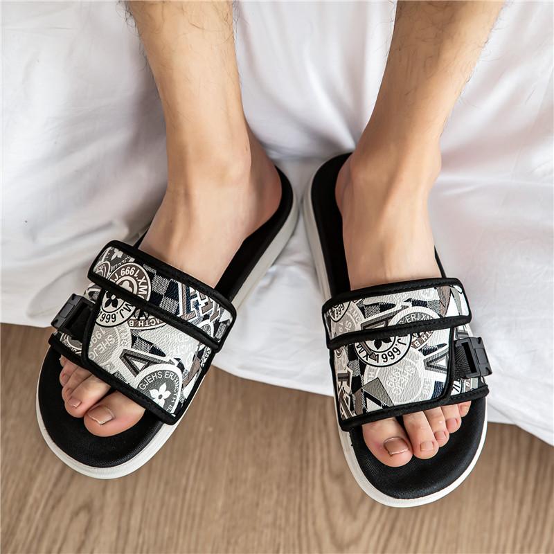 Slippers for menTrendy Style Letter Print Design High Quality Beach Slippers Can Be Worn Out Premium Women's Casual