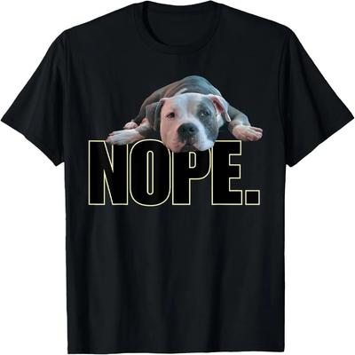 Смешная футболка Pitbull NOPE для владельца питбуля