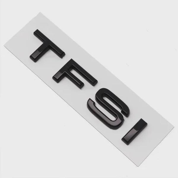 3D ABS Black TFSI Logo TDI TT Car Trunk Emblem Badge For A3 A4 A5 A6 A7 A8 Q2 Q3 Q5 Q7 Q8 TFSI TDI Sticker Accessories