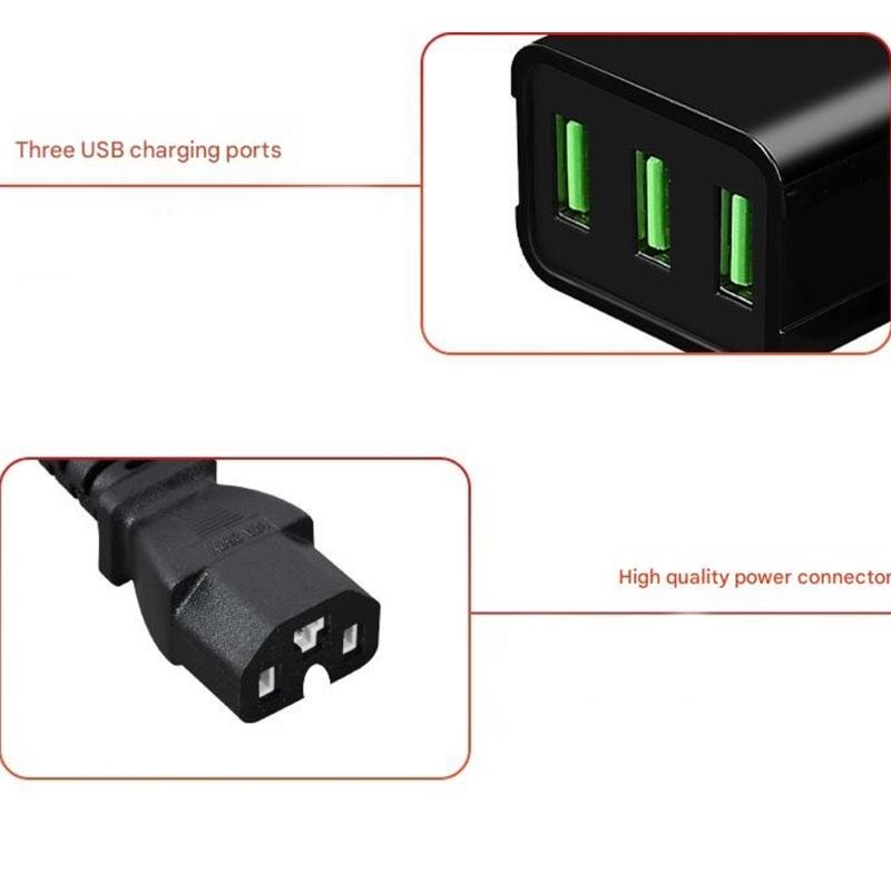 3-портовый USB-адаптер для зарядки для электровелосипеда, мотоцикла С интеллектуальным чипом, защитный, 12 В до 90 В, аксессуары для телефона