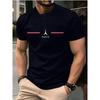 Men's 100% Pure Cotton Summer Loose Oversized Casual Letter Printed Sports Round Neck Short Sleeved T-shirt Top