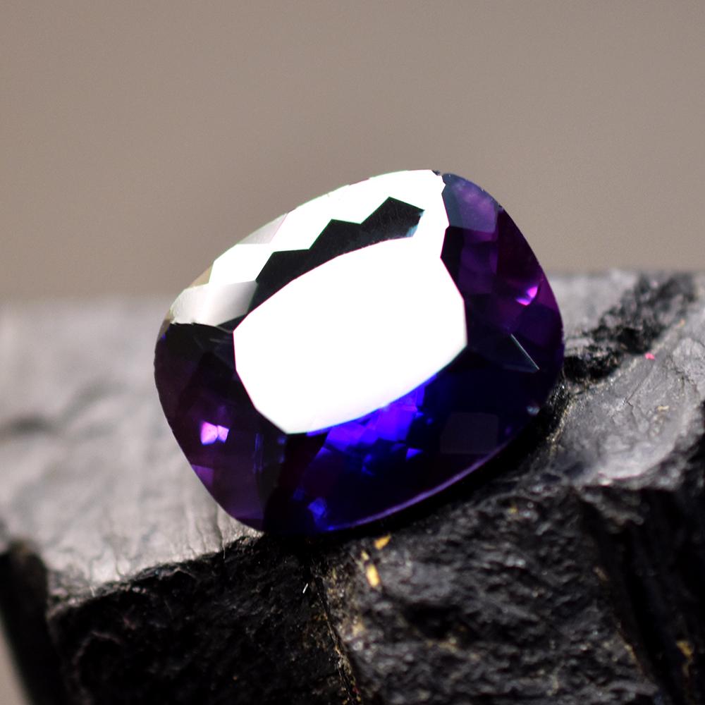 Natural Purple Sapphire Loose Gemstone Unique 12.50 ct Heated Cushion September Birthday Birthstone