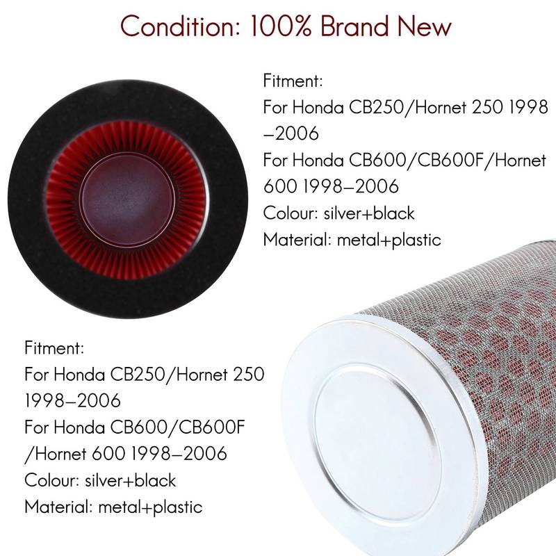 Ac29-Motorcycle Air Filter Cleaner For Honda CB250/CB600/CB600 Hornet 250/600 1998-2006