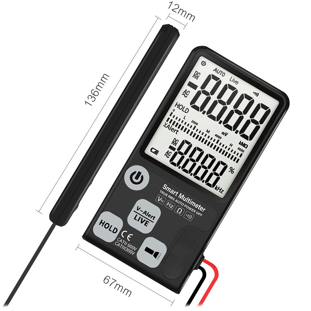 Electric Circuit Tester MT77 Digital Multimeter Voltage Tester 3-Line Display Fully Auto-Range True RMS 6000 Counts DMM