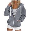Womens Zip Up Hoodies Casual Long Sleeve Hoodie Jacket Oversized Lightweight Pullover Sweatshirts Tops With Pocket