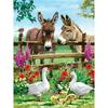Diamond 5D DIY Diamond Painting "Donkey & Swans" Diamond Embroidery Cross Stitch Mosaic Painting