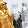 Ручная работа Ретро Фигурка Наша Госпожа Гваделупская Религиозная Статуя Фигурка Девы Марии Скульптура из Смолы Маленькая Статуэтка для Прихожей Вдохновляющая