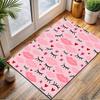 Pink Lips and Lashes Pattern Patterned carpet, non slip mat suitable for living room and bedroom sofas