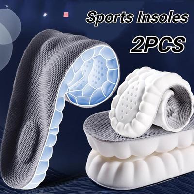 4D массажные стельки, супер мягкие стельки для спортивной обуви, стельки для ног, корзины для бега, подошва для обуви, поддержка свода стопы, ортопедические вставки унисекс