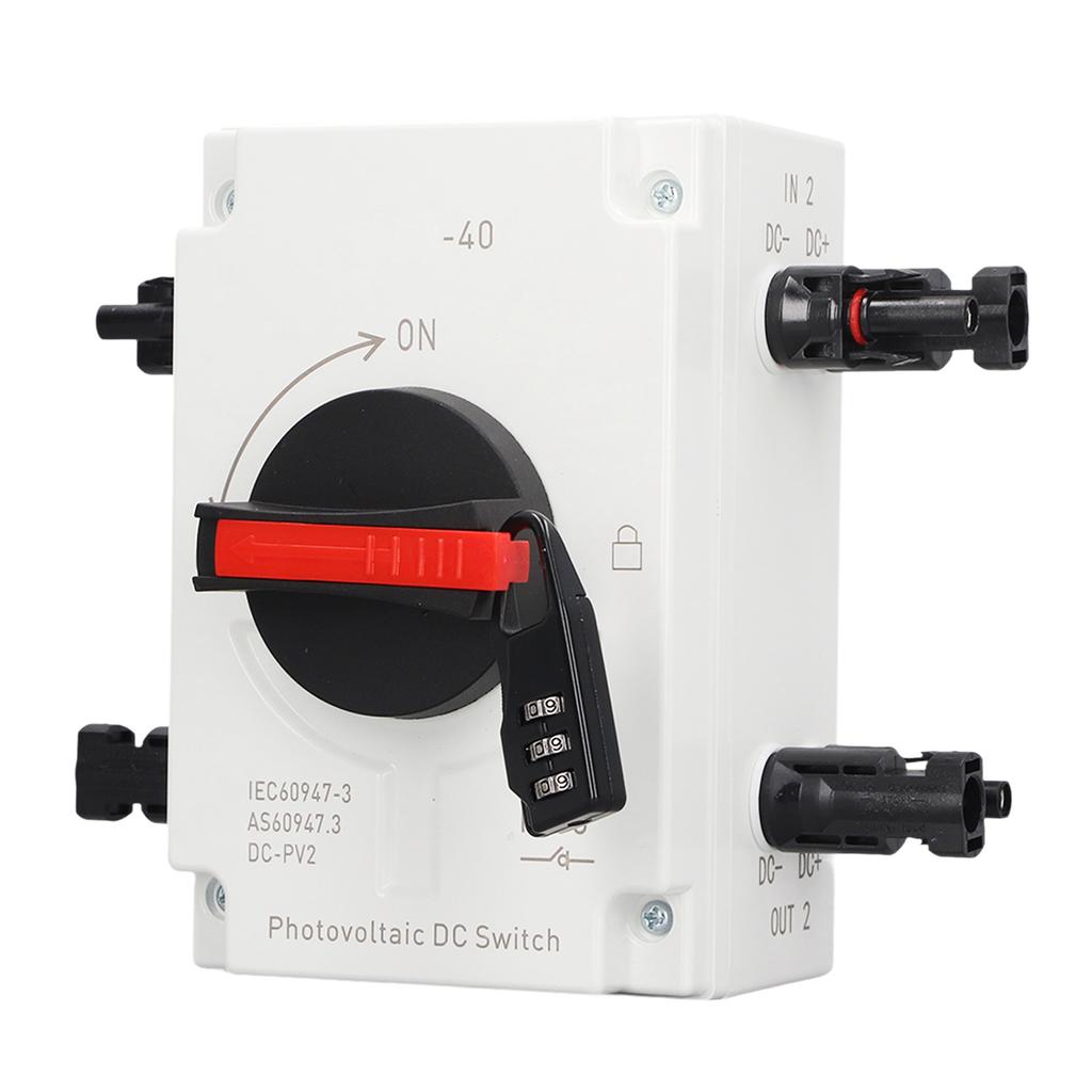 DC1200V 32A 4P PV DC Изолирующий выключатель 2 входа 2 выхода IP66 Водонепроницаемый Солнечная нагрузка переключения Перекидной выключатель